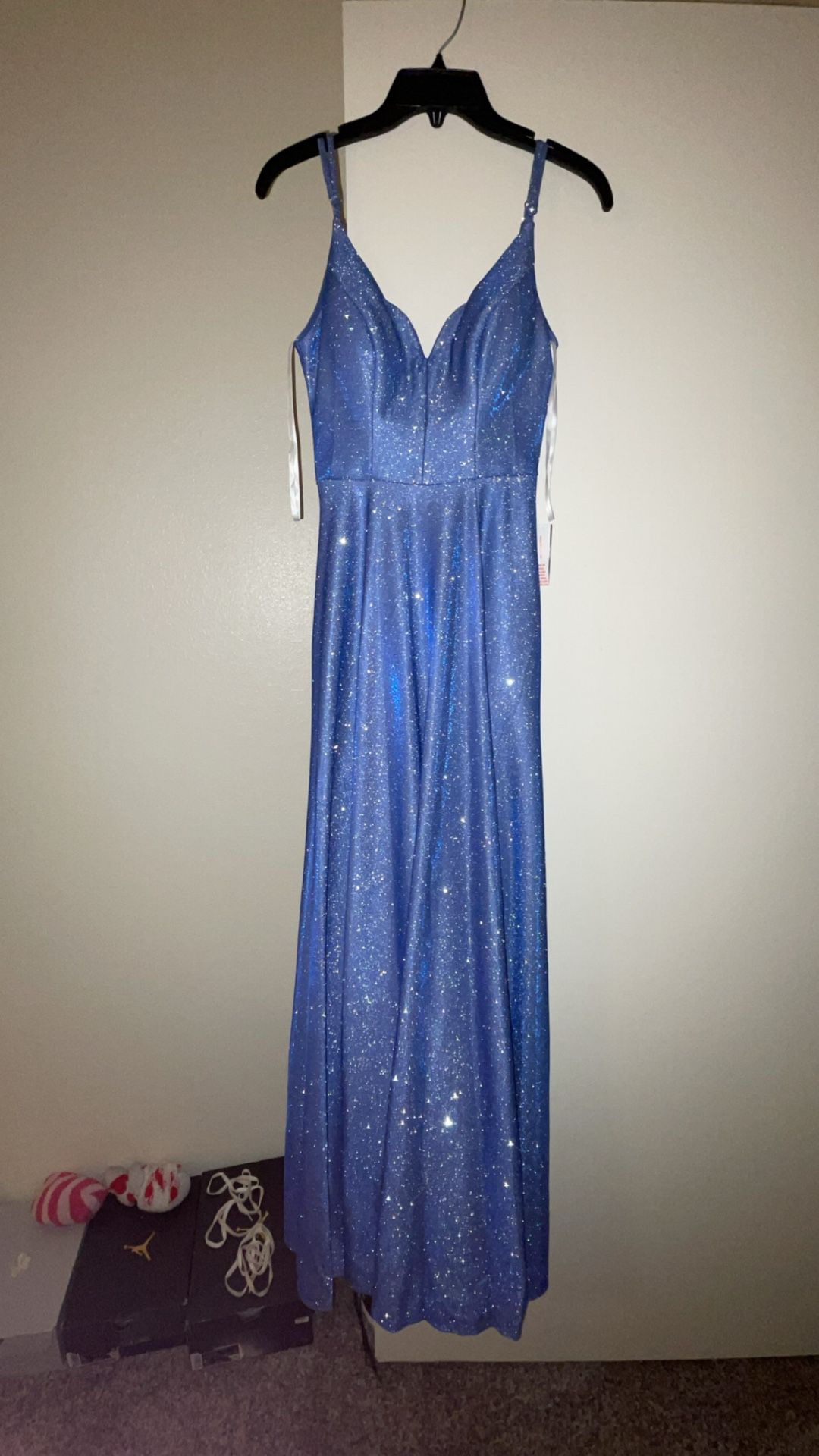 Sparkling Light Blue Prom Dress