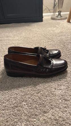 Bass & Co. Grammer burgundy leather kiltie tassel loafers