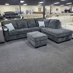 Gray Fabric Sectional Sofa 🚚WE DELIVER🚚