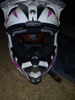 Girls ATV helmet.