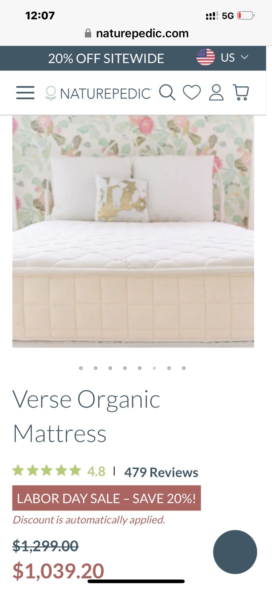 Full Size Nature Pedic Organic Mattress Or Full Size Gel Max 12 Inch Mattress cheaper