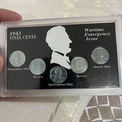 Lincoln Steel cents 1943 Uncirculated (5 pieces)