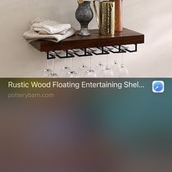 Pottery Barn Wine And Glass Entertainment Shelves 