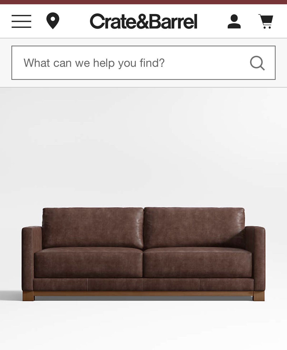 Crate & Barrel Leather Couch