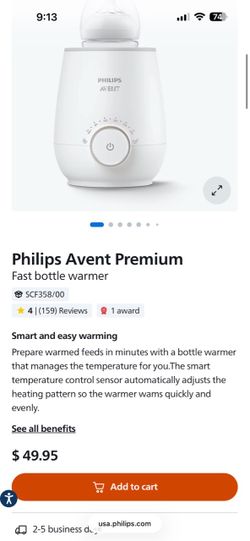 Avent bottle warmer