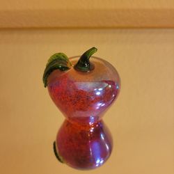 Glass Apple Paper Weight.