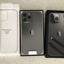 Brand NEW iPhone 13 Pro Max, Graphite Unlocked any Dual Sim +apple clear case + 2screens