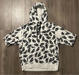 White/Black Nike Hoodie Size L - Read Description