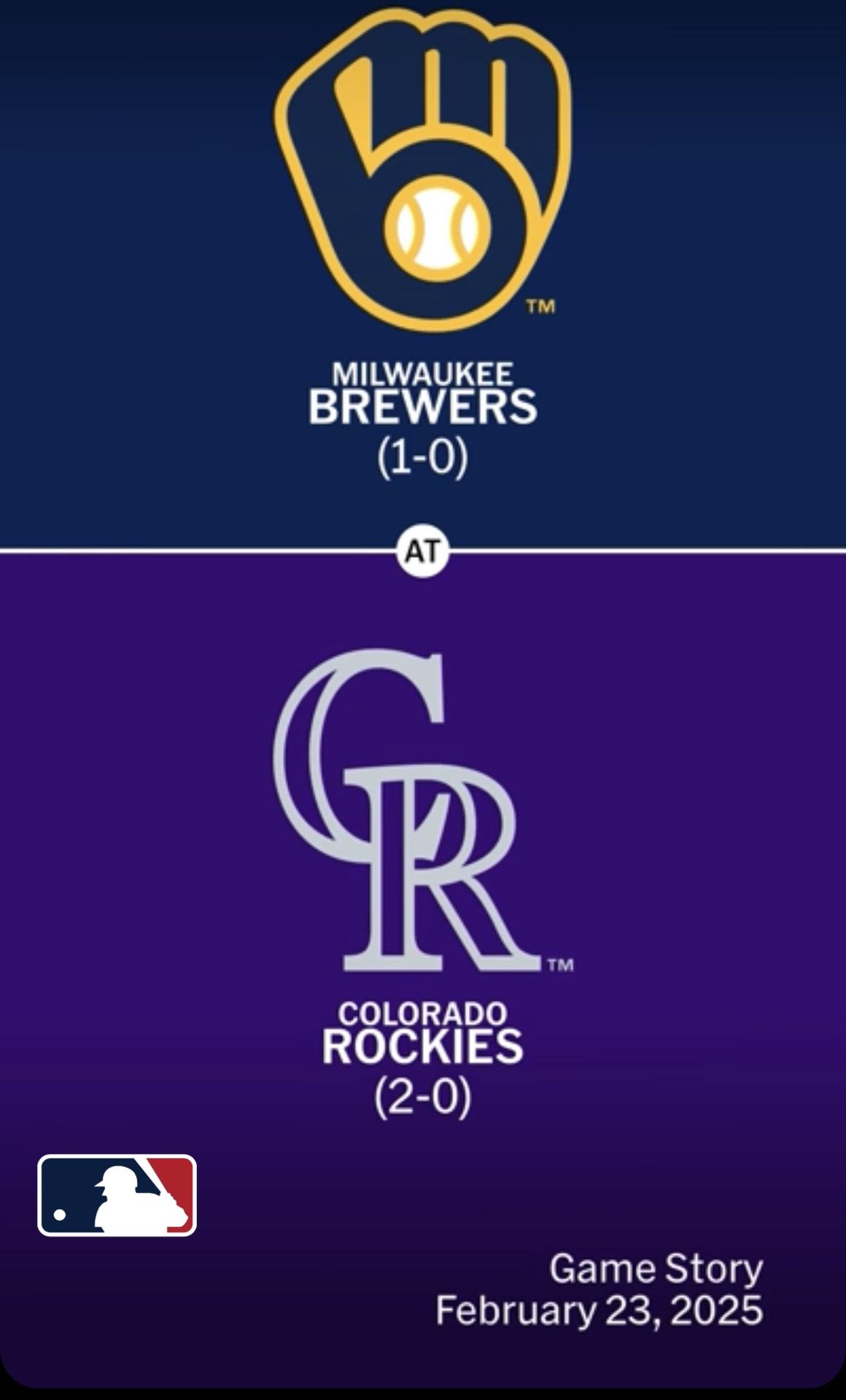 Rockies Brewers