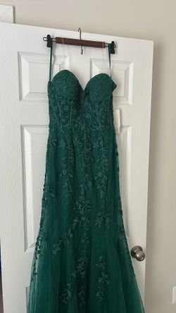 Stacees Prom Bridesmaid Wedding Formal Dress Gown Emerald Green