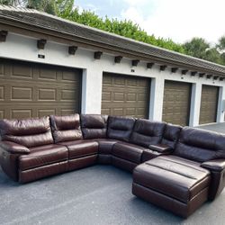 🛋️Sectional Couch/Sofa - Recliner - Leather - Brown - Delivery Available 🚛