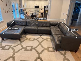Leather sectional by Macy’s furniture