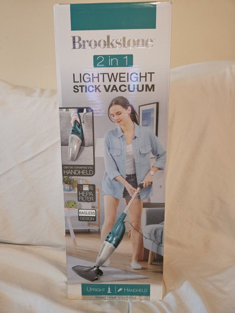 BROOKSTONE 2 IN 1 LIGHTWEIGHT STICK VACUUM