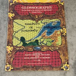 D&D Dungeons & Dragons "Glossography" Guide to the World of GreyHawk (1E, 1983)