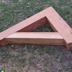 Outdoor wooden support brackets