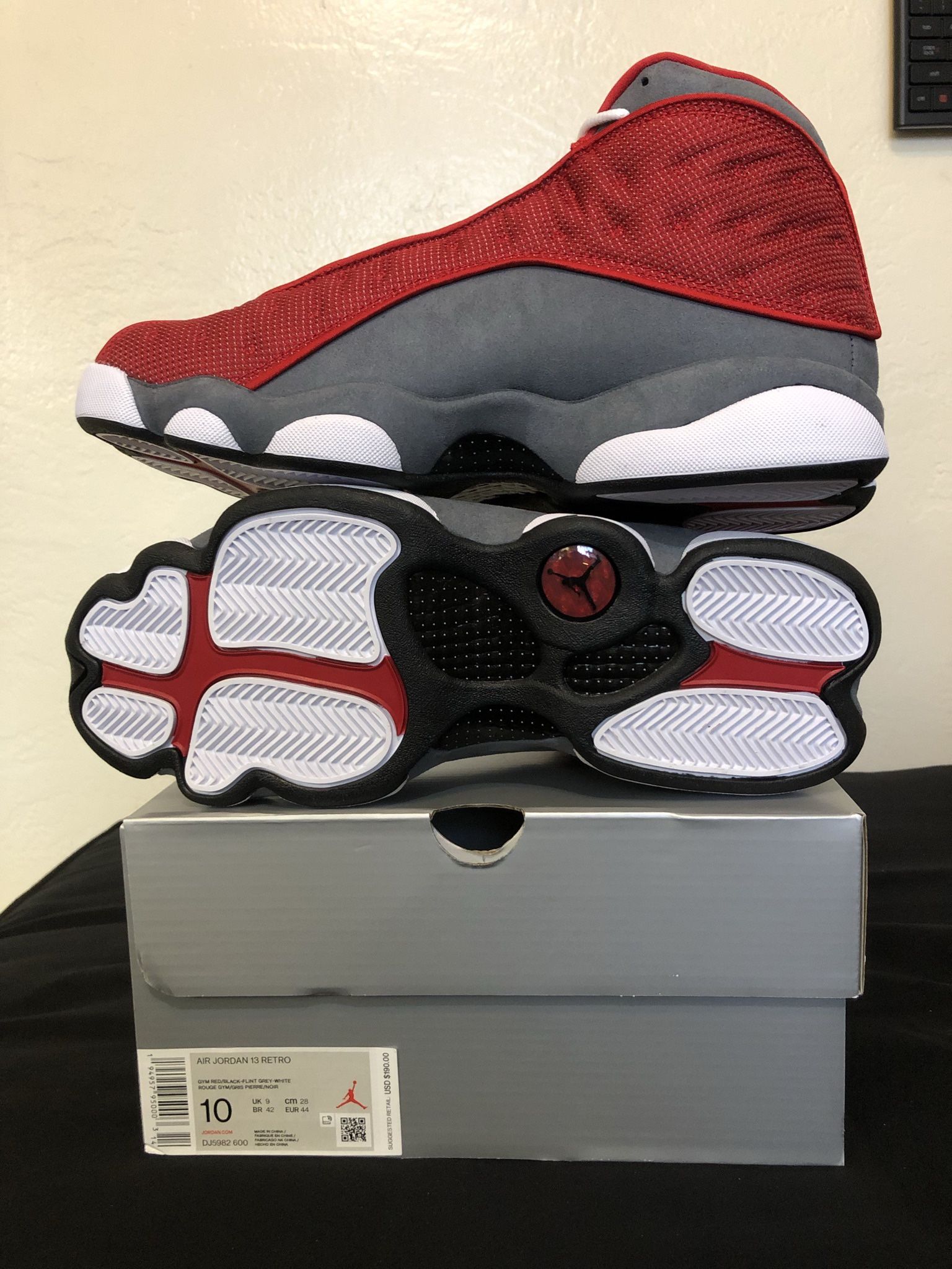 Jordan 13 Retro 10 Gym Red Flint Grey