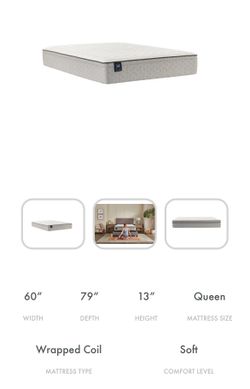 Verdana Euro Pillowtop Queen Mattress   SEALY Colchon nuevo sealy  $350 dlls