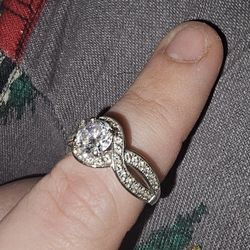 Size 7 Lab Created Diamond Engagement Ring