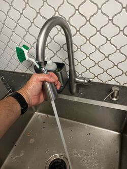Stainless sink faucet