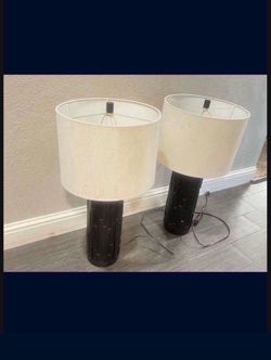 Night Stand Lamps  from Ashley store  In Very Good Condition $80 For Both