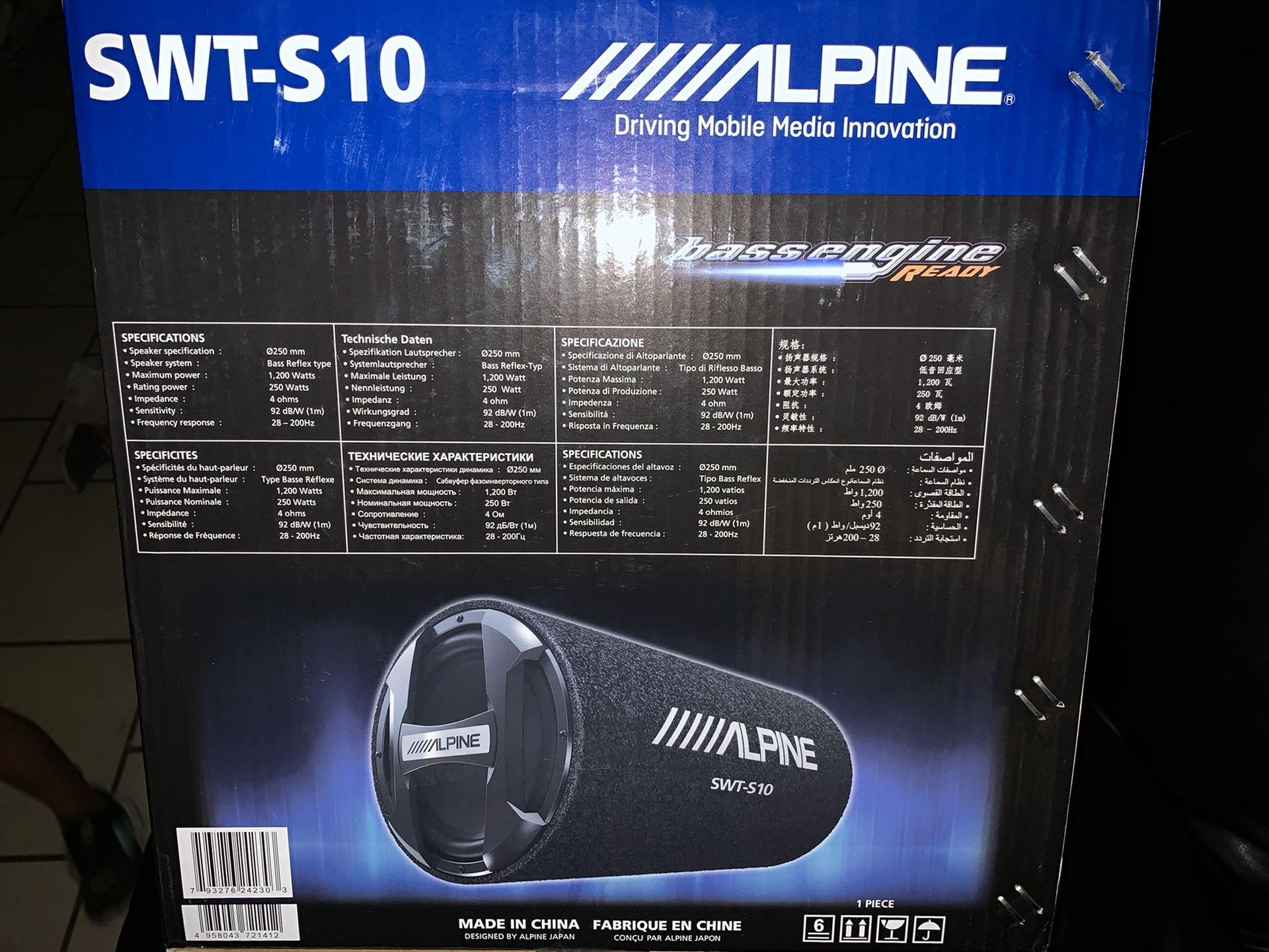 Alpine swt-s10