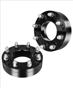 Pair of 2" Wheel Adapters (6x5.5 to 8x180) 6 to 8 Lug Conversion Chevy Ram GMC Cadillac