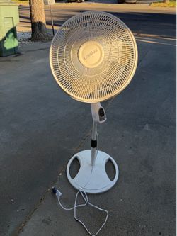 White Lasko Pedestal Fan