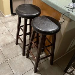 Bar Stools 2 Pcs. Soft Seats In Great Condition $30 For Both