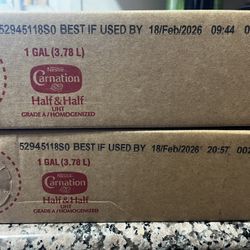 Nestlé Carnation Half & Half Coffee Creamer 2gal