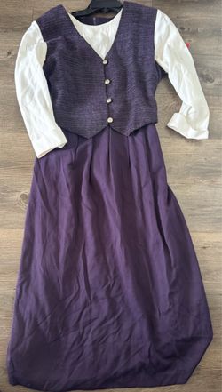 Purple Maxi Dress with Knit Vest Overlay