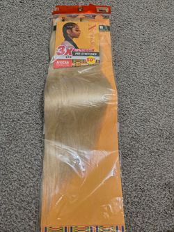 African collection pre stretched blonde synthetic hair