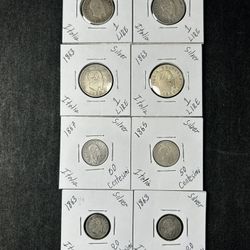 8 Italy Silver Coins 