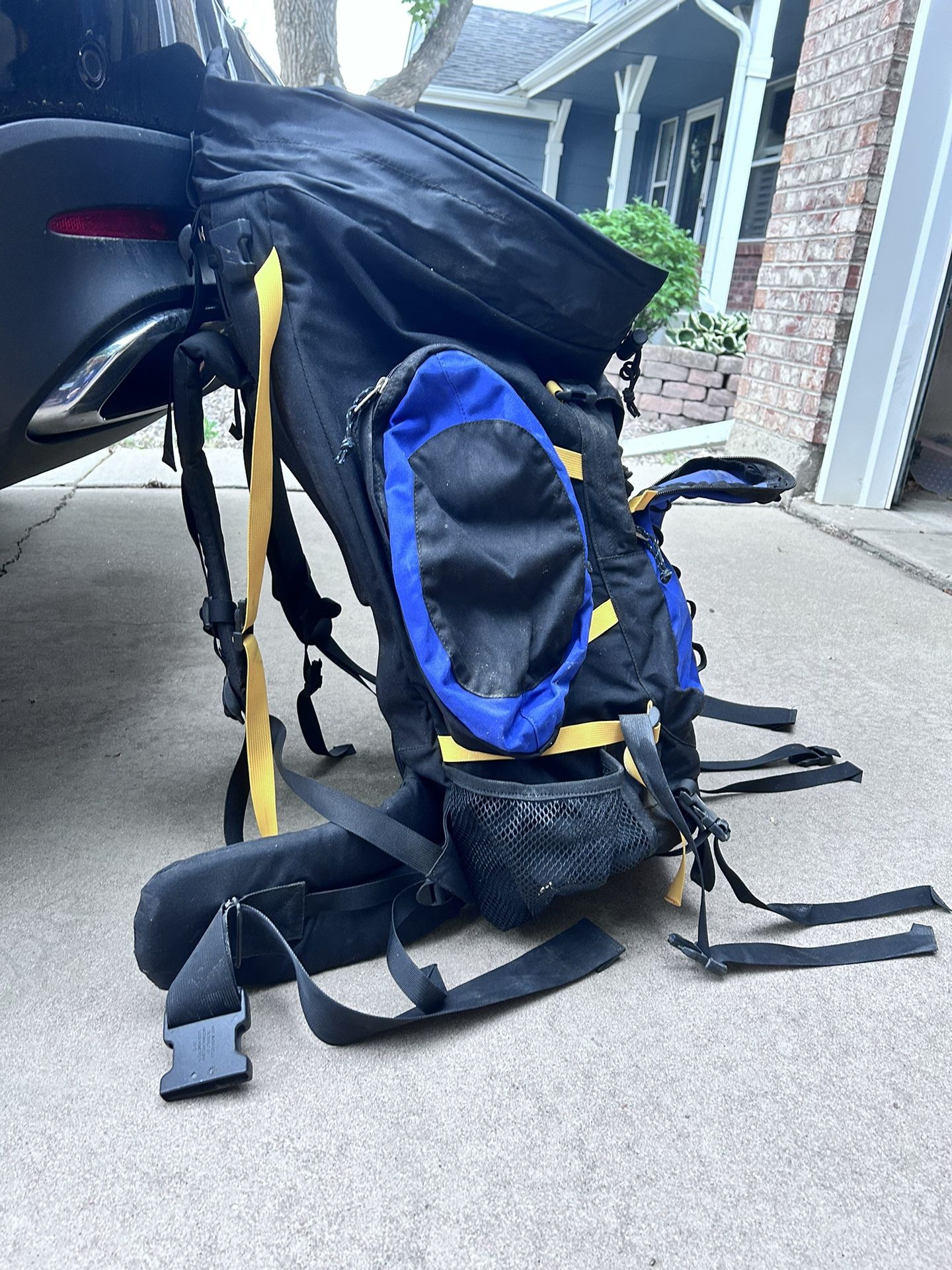 Kelty Coyote Unisex Blue Yellow Internal Frame Large Hiking Backpack Bag