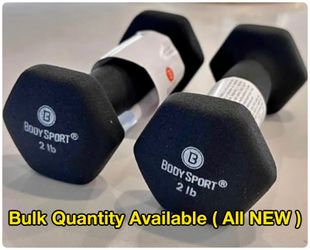 NEW 2x BodySport 2lb Fitness Dumbells Both Hand Weights