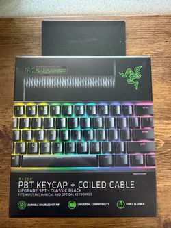 Razer PBT keycap+Coiled Cable upgrade kit
