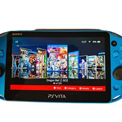 🔥 Sony PlayStation PS Vita PCH-2000 Blue - Loaded with Games 🔥