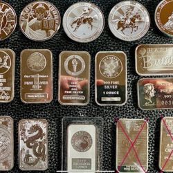 Various Fine Silver Rounds And Bars