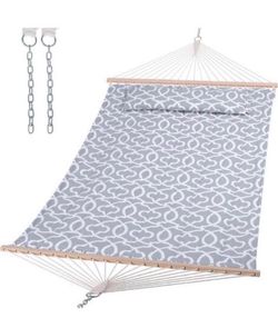 New Two Person Hammock with Pillow - Stand not included - Weight Capacity 450 ponds.