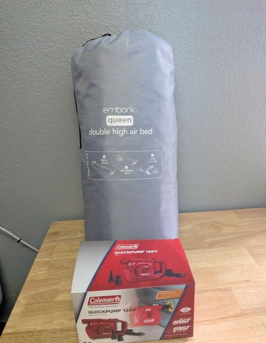 Double High Air Mattress Queen Size With Air Pump