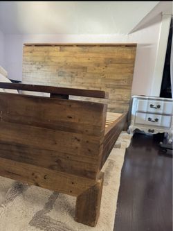 Reclaimed wood bed frame -King