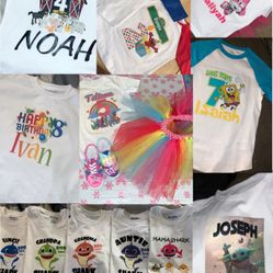 Custom Shirts, Shoes, Tutus & Glassware 