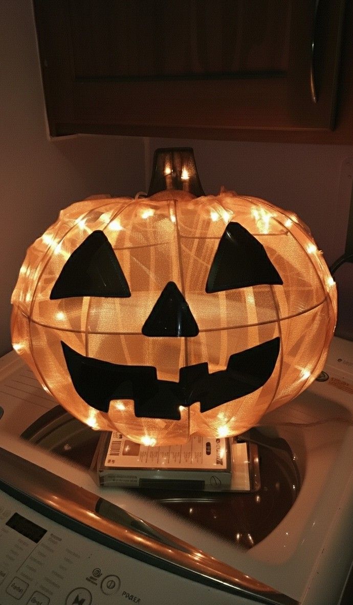 🎃 Light-Up Jack-O-Lantern Pumpkin – Indoor/Outdoor Halloween Decor