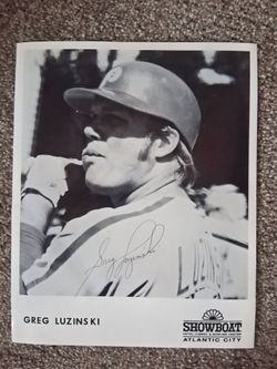 Greg Luzinski Signed Photo Showboat Atlantic City