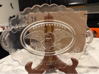1976 United States Bicentennial Clear Glass Plate