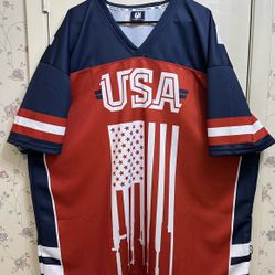 Greater Half 2nd Amendment USA Team Trump Hockey Jersey Size 4XL