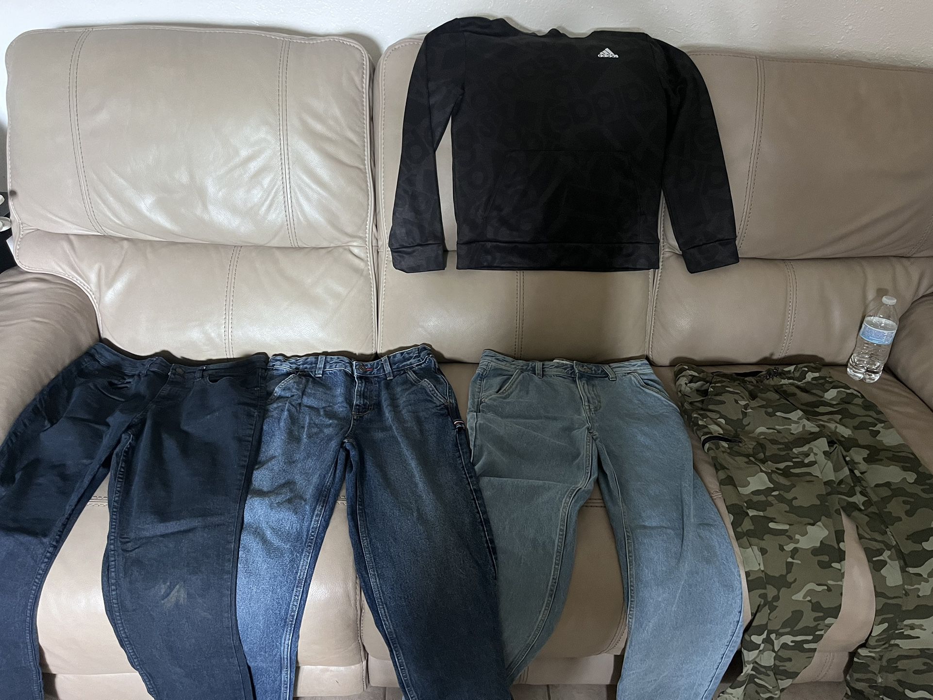 Boys 16 Jeans And Adidas Sweatshirt 