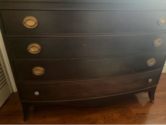 Vintage all wood Dresser and Mirror