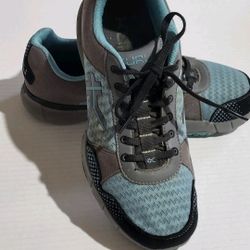 Kuru Quantum Shoes Women's 9 Gray Blue Comfort Walking Trainer Running Sneakers