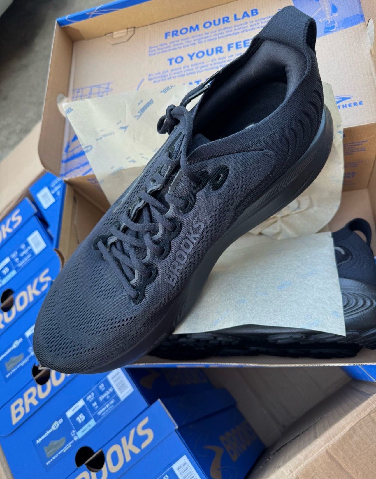 Black Brooks Adrenaline GTS 25 Color: Black/Black/Ebony Size: 15