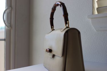 Gucci Convertible bamboo top handle leather Handbag